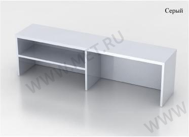 МЕТ Лугано НМ 37.11 Надстройка на стол 120,см. цвет: Серый от производителя