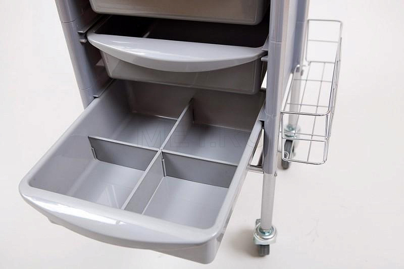 SD-3013A Тележка парикмахерская серая МЕТ