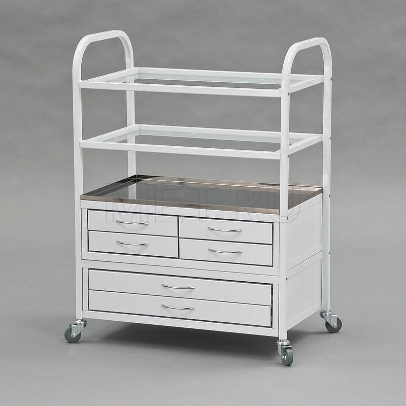 СМ.05.00 Стол манипуляционный 3 полки, 6 ящиков MET