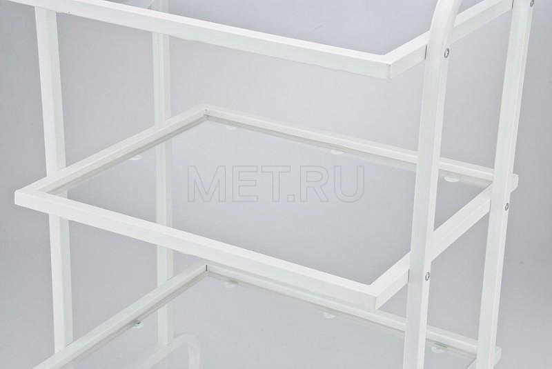 СИ.03.00 с/с/с Столик инструментальный трехполочный, полки-закаленное стекло