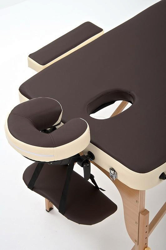 Wendermann Wood 01 (JF-AY01) Массажный складной стол с рамой из бука, коричнево-кремовый MET