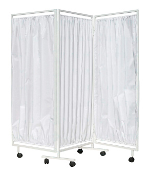 Ширма трёхсекционная с тканевым заполнением