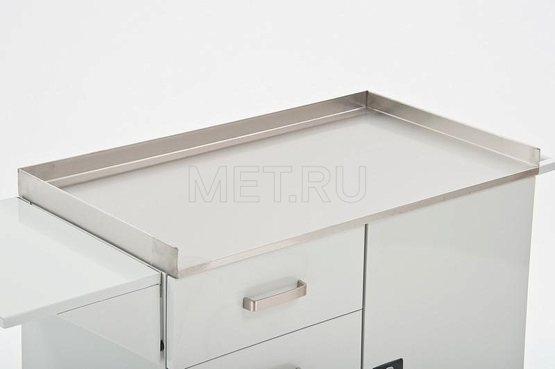 МЕТ AR–45 - полимер Столик мобильный для анестезиолога с полкой для записей MET