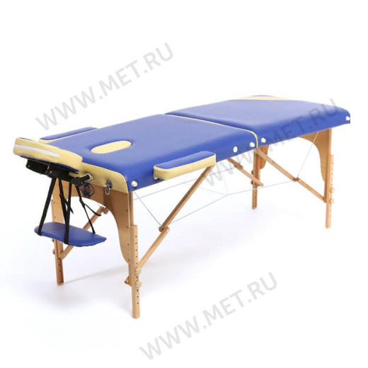 JF-AY01 Массажный складной двухсекционный стол с рамой из бука, сине-кремовый от производителя