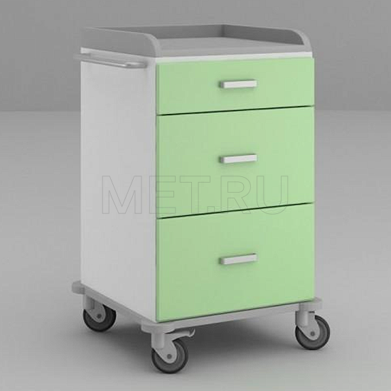 ТММ.01.06 Стол анестезиолога с одним средним и двумя большими выдвижными ящиками от производителя