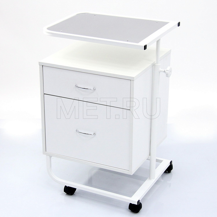 ТМ.13.00 Тумба-стол прикроватный с поворотной столешницей (столешница - нержавейка) MET