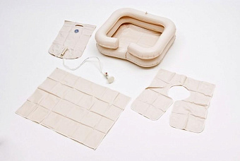 Комплект для мытья головы: ванна, емкость для воды, защитный фартук