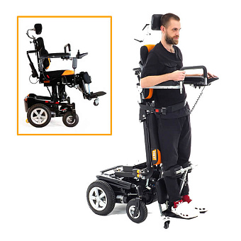 Кресло-коляска с вертикализатором и подъемным сидением