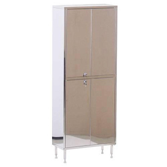 Шкаф медицинский металлический  двухдверный из нержавейки