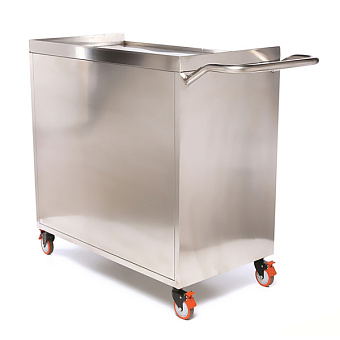 Столик анестезиолога с 4 выдвижными ящиками, столешница закаленное стекло