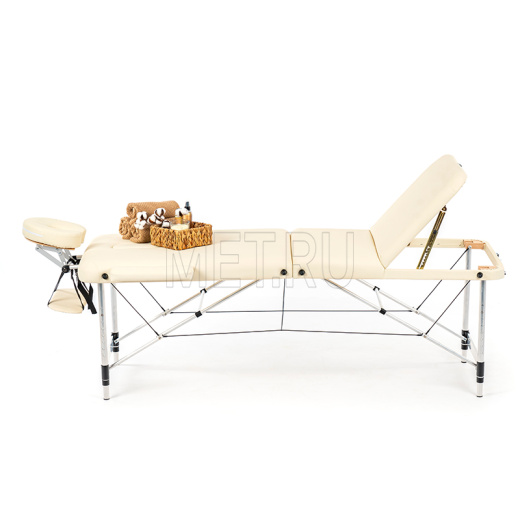 MET Comfort A3 Стол массажный, алюминиевый 3-х секционный, кремовый