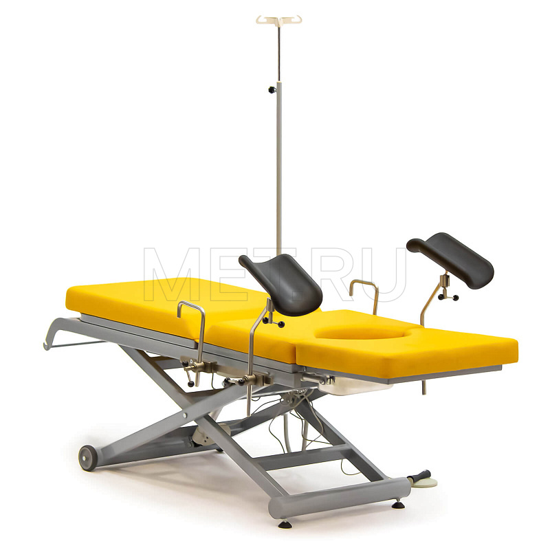 МЕТ KR 16 Гинекологическое кресло-кровать с электроприводом и со стулом для врача в комплекте МЕТ
