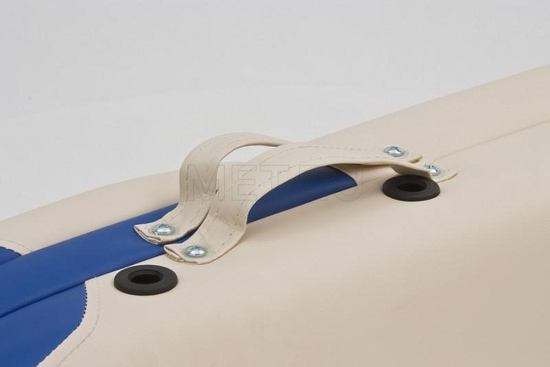 Wendermann Wood Oval-01 Стол массажный переносной на деревянном каркасе, кремовый-синий МЕТ