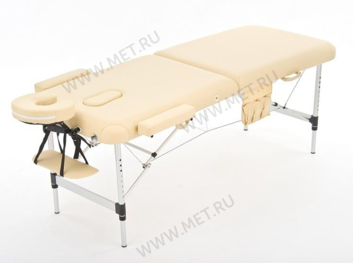 JFAL01А Легкий двухсекционный массажный стол на алюминиевом каркасе, кремовый от производителя