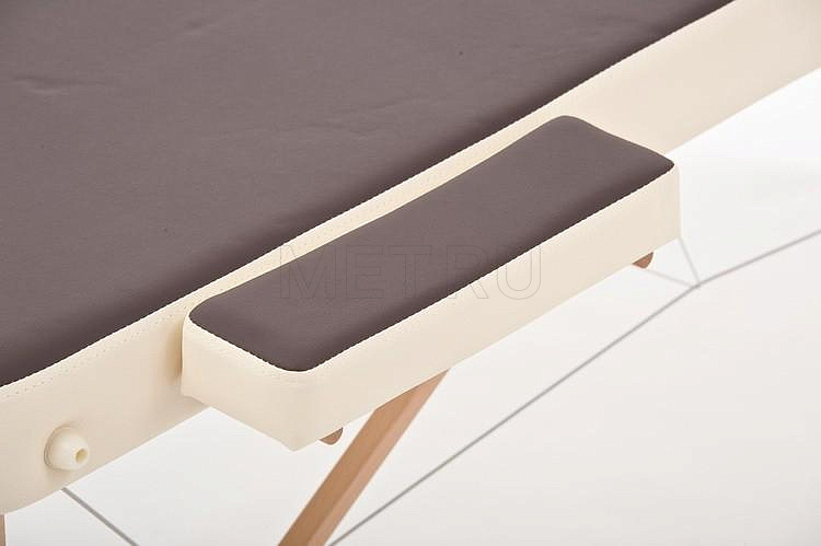 Wendermann Wood 02 Стол массажный переносной трёхсекционный, деревянный, коричнево-кремовый