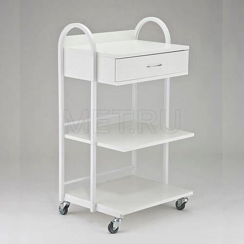 СТ-11д Манипуляционный стол из тонкостенного стального профиля, полки ЛДСП