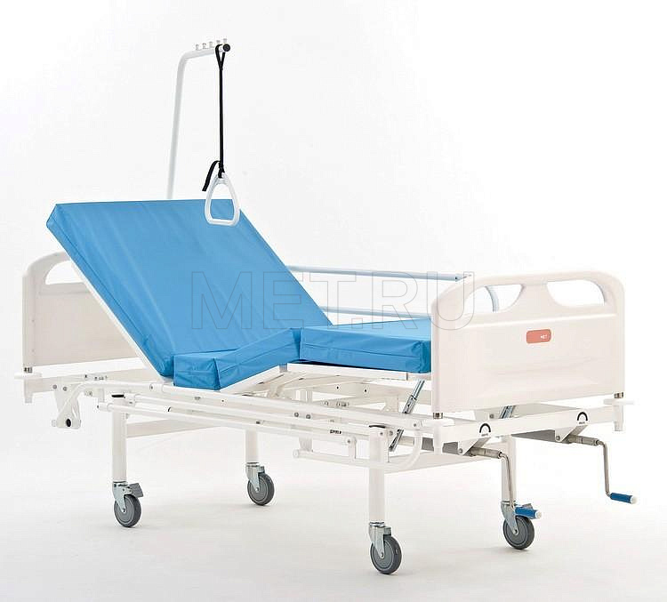 МЕТ 3-01 New Кровать медицинская функциональная четырехсекционная винтовая MET