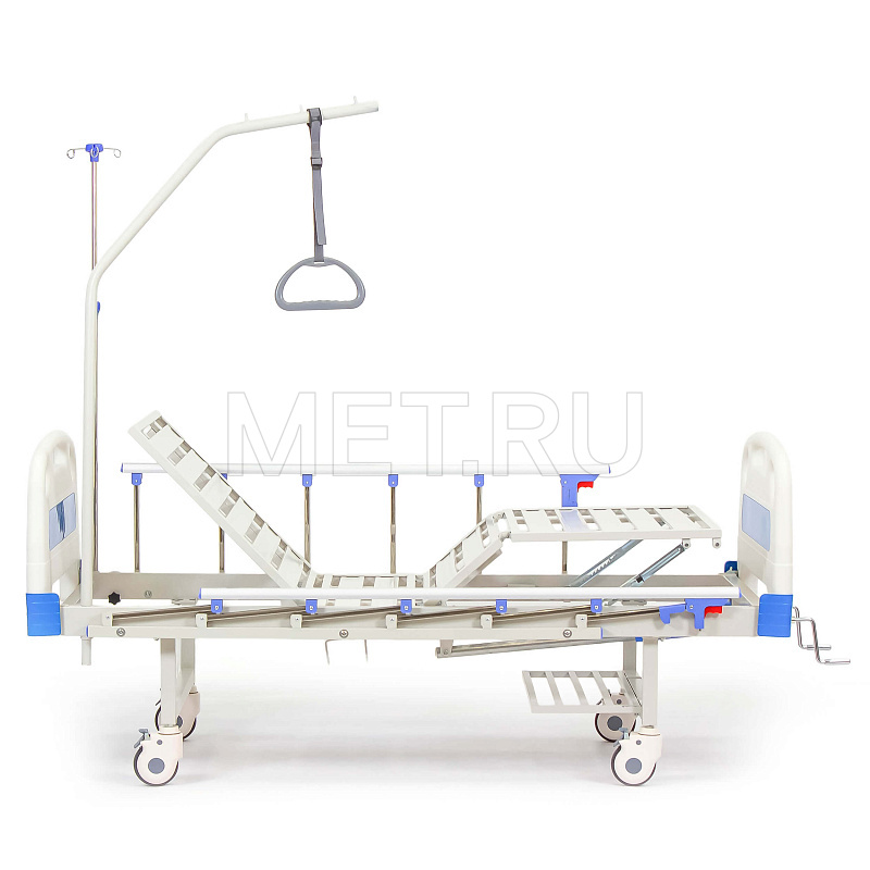 MET DM-370 Медицинская кровать механическая четырехсекционная с вставками из ABS-пластика MET