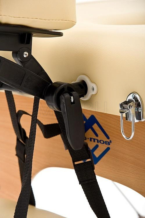 Эксцентрик, фиксирующий положение подголовника Med-Mos JF-AY 01 Массажный стол складной двухсекционный на деревянном каркасе, кремовый