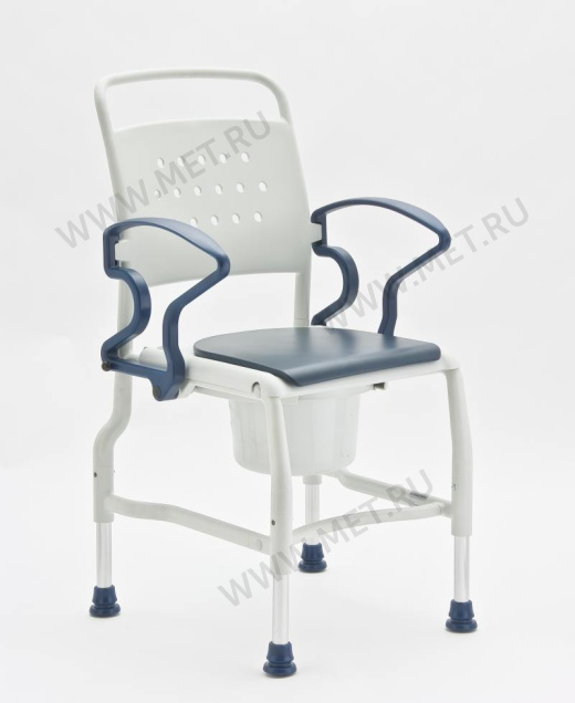 Rebotec KOLN Германия Туалетный стул без колёс, усиленный, серый/синий от производителя
