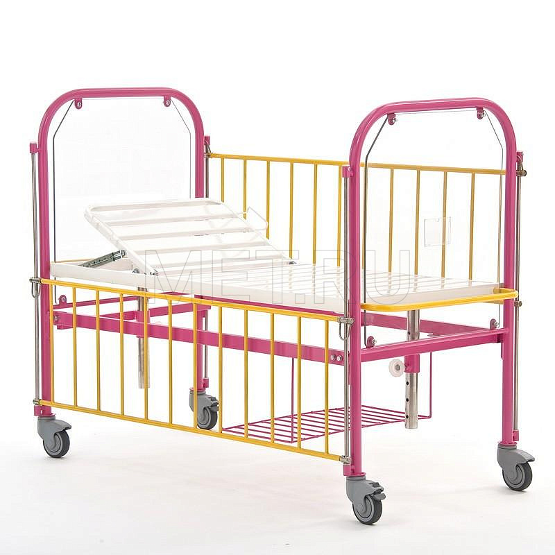 КМФД-7310 Роза прозрачная Кровать 2-х секционная детская с регулировкой высоты и наклона ложа MET