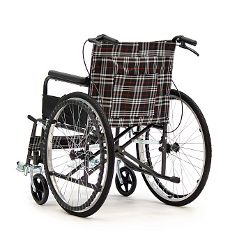 Кресло-коляска складная с тормозами для сопровождающих