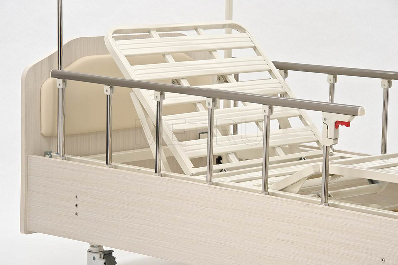 MET ARCTIC Кровать функциональная медицинская с низким ЛДСП-основанием цвета Выбеленный дуб