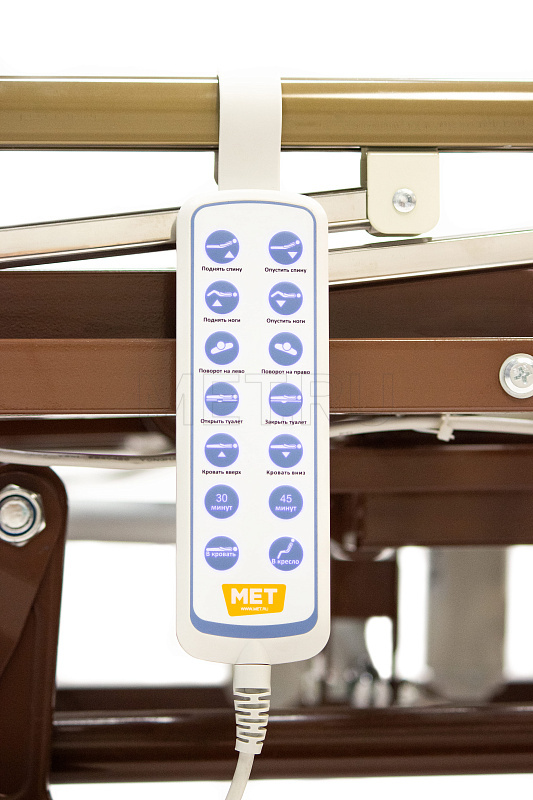 МЕТ REALTA Кровать-кресло с "ушками" - для сна в положении сидя,   с регулировкой высоты, с переворотом и туалетом