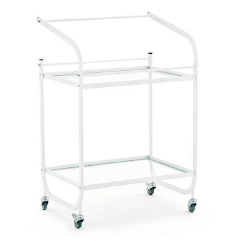 Столик  инструментальный, две стеклянные полки