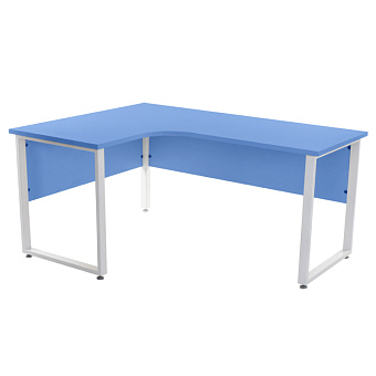 Стол врача угловой, синий (160х120х75 см)