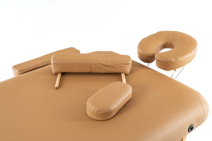 MET Comfort PRO W3 Стол массажный на деревянном каркасе, с трёхсекционной панелью коричневого цвета МЕТ