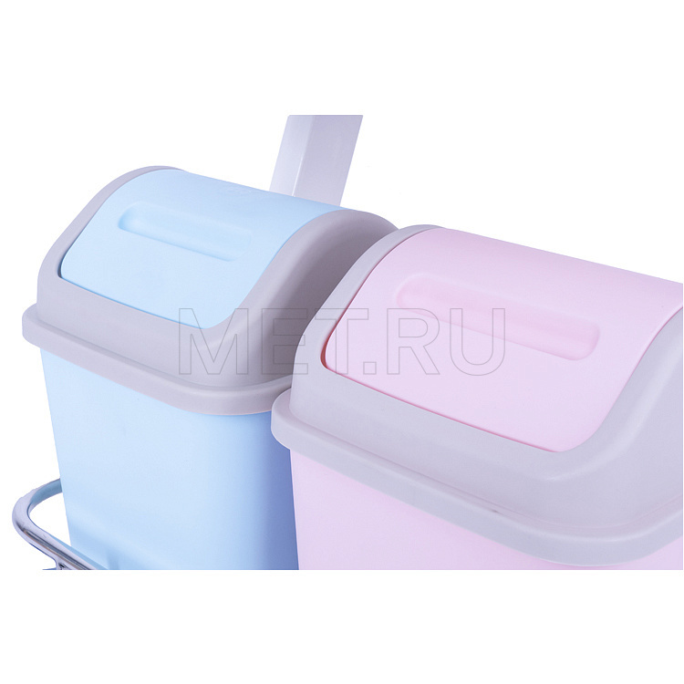 МЕТ AVK-130 Столик-тележка медицинский трёхполочный с выдвижным ящиком и набором аксессуаров МЕТ