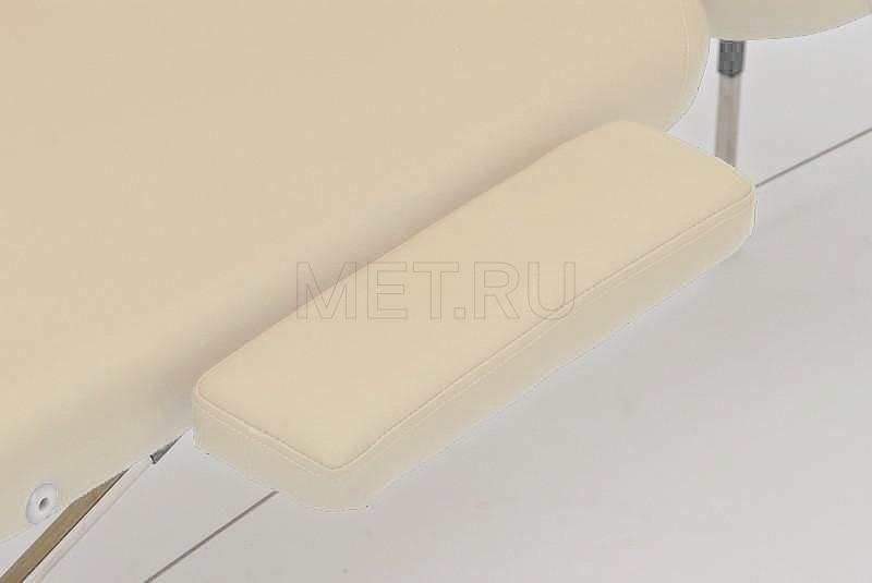 JFST01 Облегченный складной двухсекционный массажный стол со стальным каркасом, кремовый МЕТ