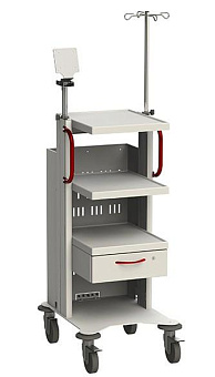 Стойка медицинская для аппаратуры, с выдвижным ящиком