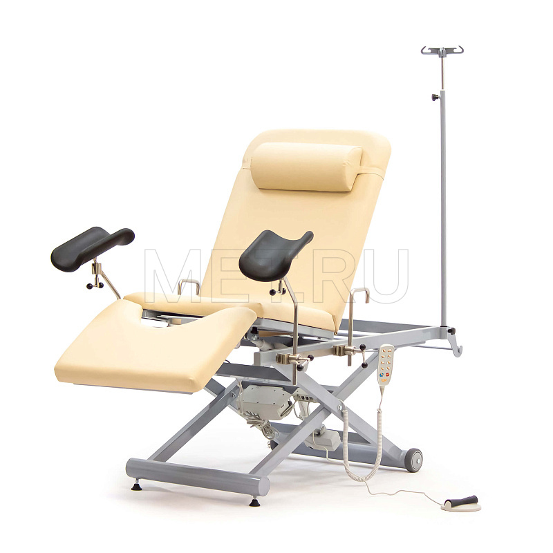 МЕТ KR 16 Гинекологическое кресло-кровать с электроприводом и со стулом для врача в комплекте МЕТ