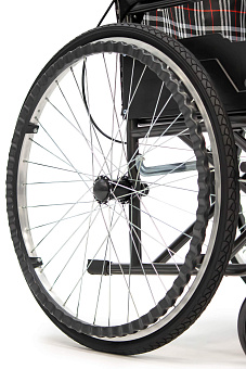 Кресло-коляска складная с тормозами для сопровождающих