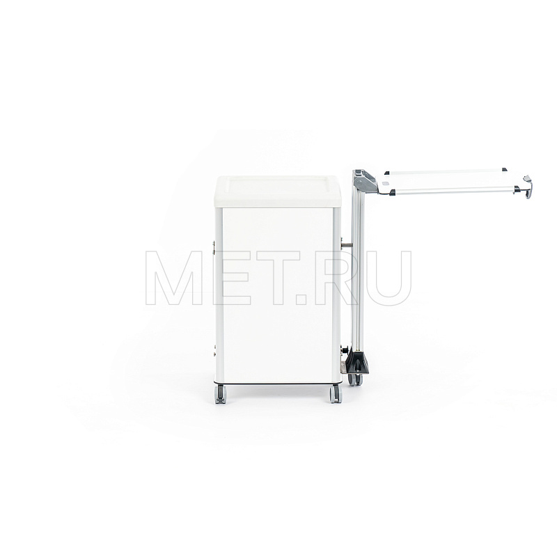 C-EY-01 Прикроватная тумба из HPL-пластика, с выдвижным поворотно-откидным столиком, фасад голубой от производителя