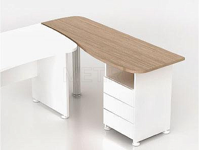 МЕТ Modern М16+ОМ03 Правосторонний топ приставной тумбы MET