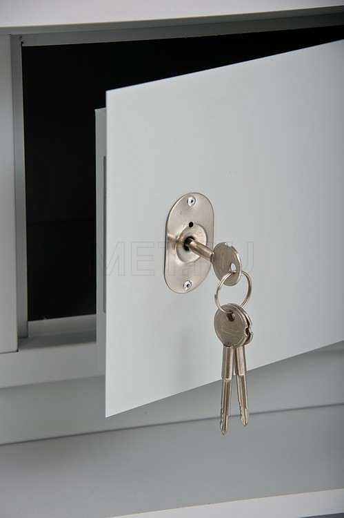 ША01-00 БЕЛЫЙ Шкаф для медикаментов, ячейка ЛДСП, 16 ячеек (1000*560*1910) MET