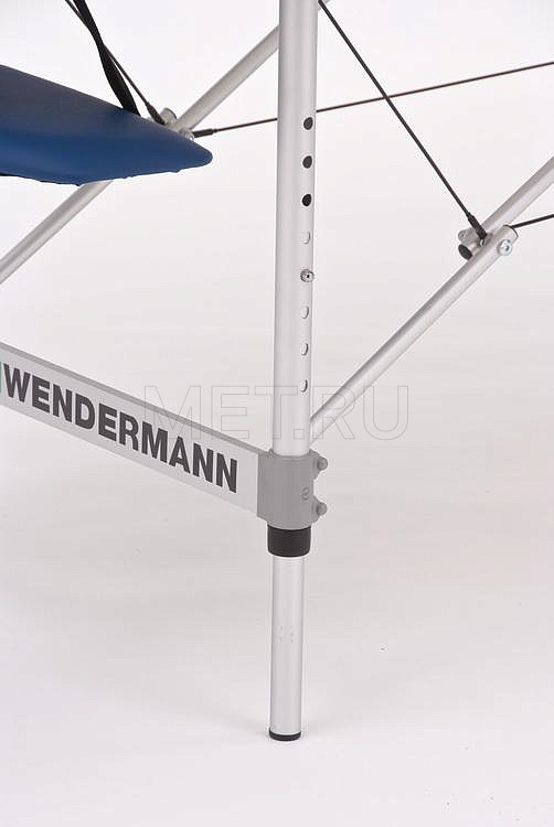 JFAL02 Складной двухсекционный массажный стол на алюминиевом каркасе, синий от производителя