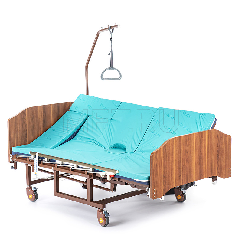 MET REVEL XL ( ширина 120 см) Электрическая фукциональная кровать для ухода за лежачими больными с переворотом и туалетом MET