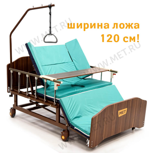 МЕТ REMEKS XL Механическая медицинская кровать для ухода за лежачими больными с  переворотом и туалетом,  с увеличенной шириной ложа от производителя