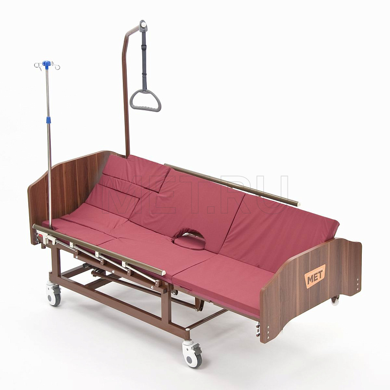 УЦЕНКА МЕТ REMEKS Медицинская кровать для ухода за лежачими больными с  переворотом, туалетом и матрасом