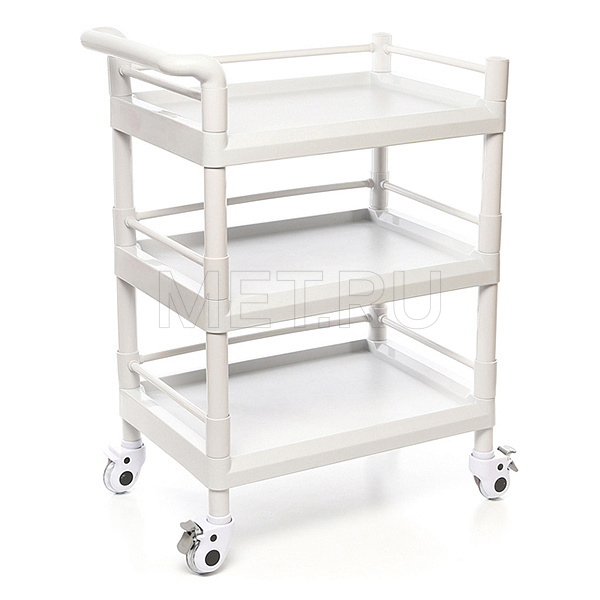 Стол манипуляционный пластиковый с трёхсторонними боковыми ограждениями МЕТ SP-150 Стол манипуляционный пластиковый с трёхсторонними боковыми ограждениями