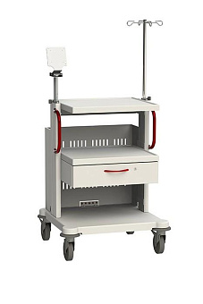 Стойка медицинская для аппаратуры, с выдвижным ящиком