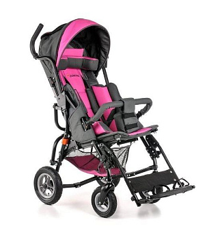 Детская коляска-книжка для больных ДЦП с пневмо колёсами