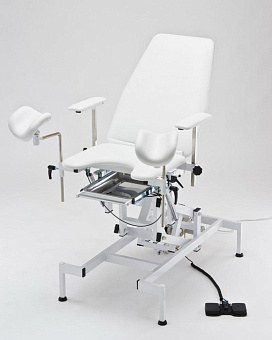 Кресло гинекологическое с регулировкой высоты , на электроприводе, цвет- белый