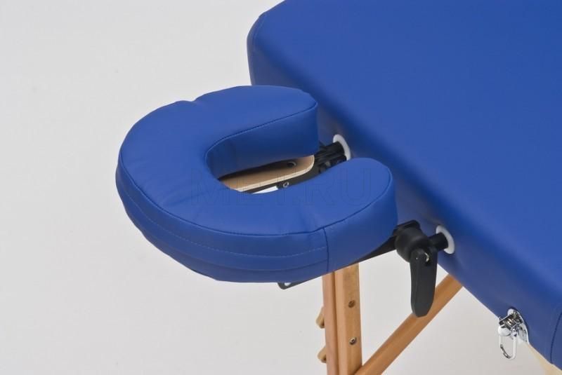Wendermann Wood 09 синий Массажный стол с подъемным подголовником и усиленной рамой - серия Professional MET