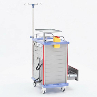 Стол для экстренной реанимации с большим ящиком внизу