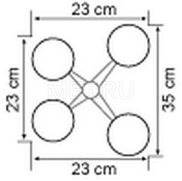REBOTEC Quadro Fun Kids Костыль четырёхопорный детский, пр-во Германия MET